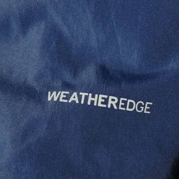 Eddie Bauer Mens Blue Weatheredge Lightweight Hooded Raincoat Jacket 2XL Parka - Picture 9 of 9